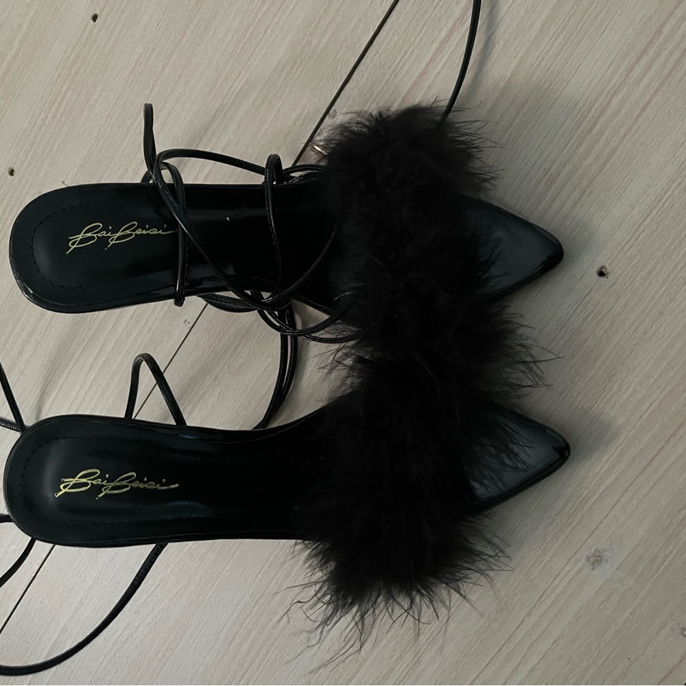 Brand New Feather Heels